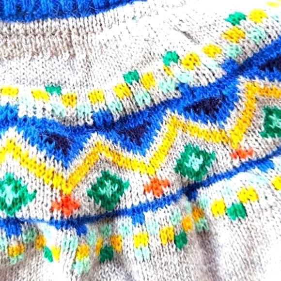 Baby Cat&Jack long sleeve jumper sleeper onesie fair isle 3-6 months 100% cotton - Picture 6 of 9